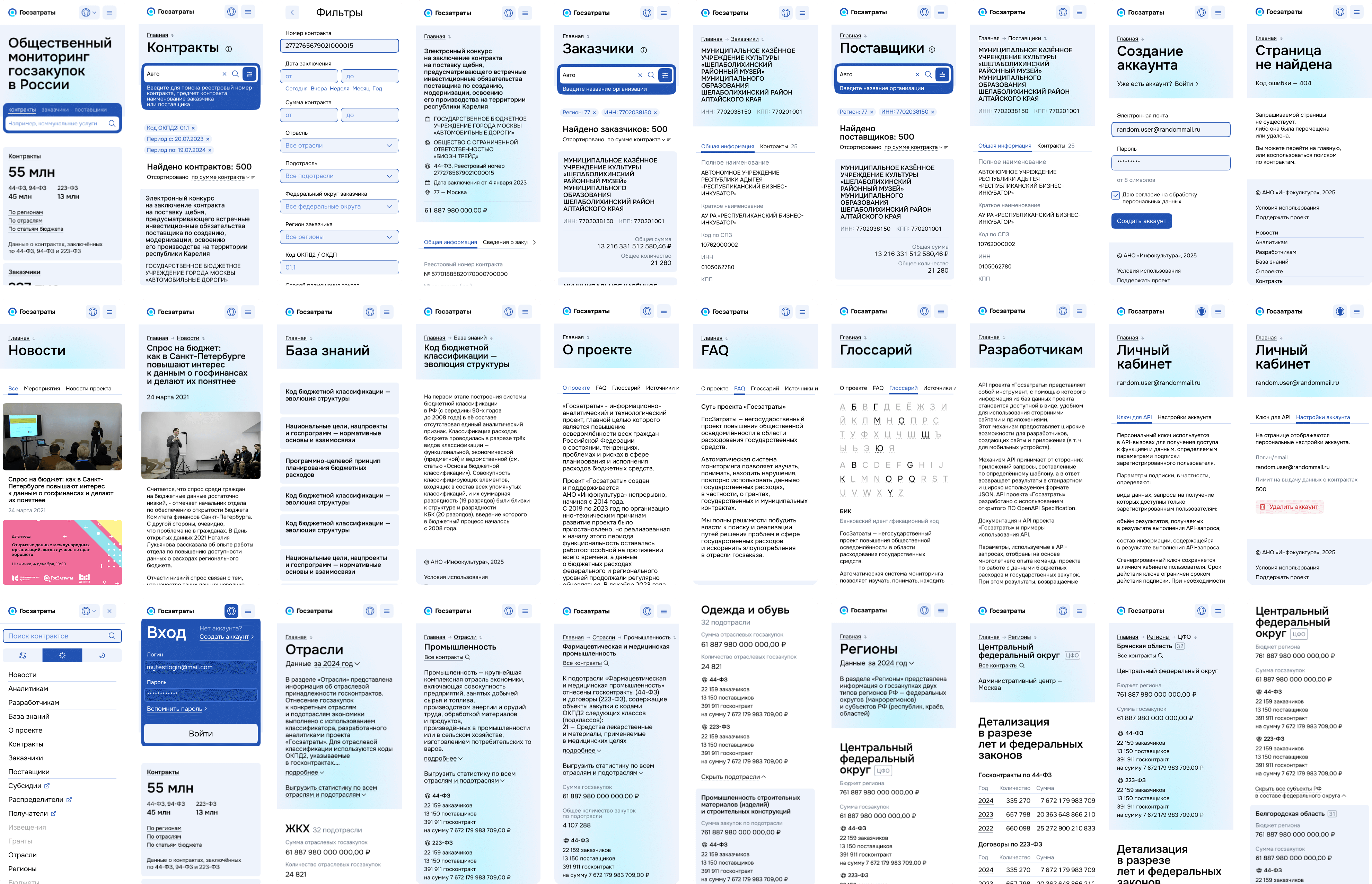 Все экраны на мобилке