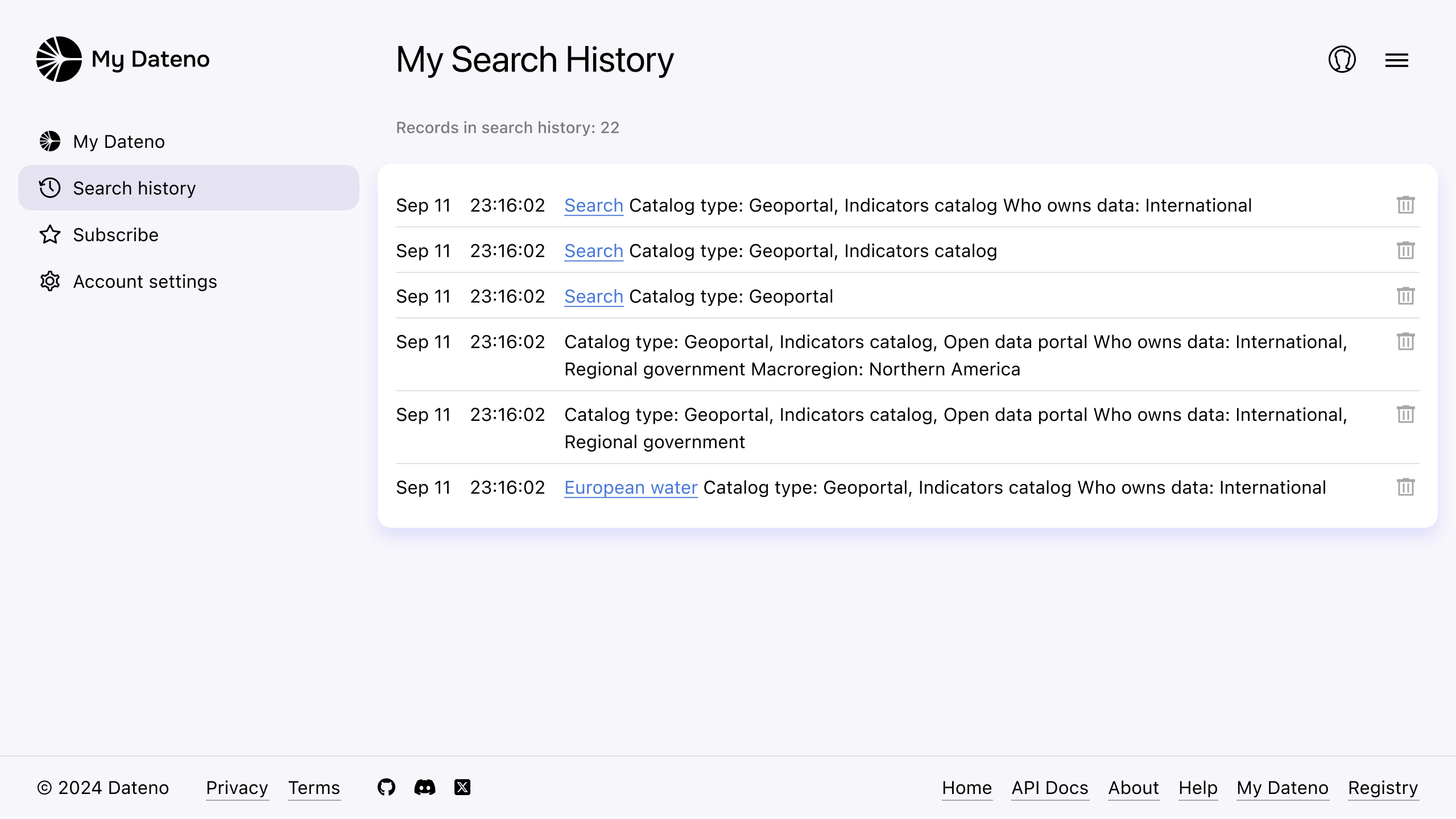 История поиска